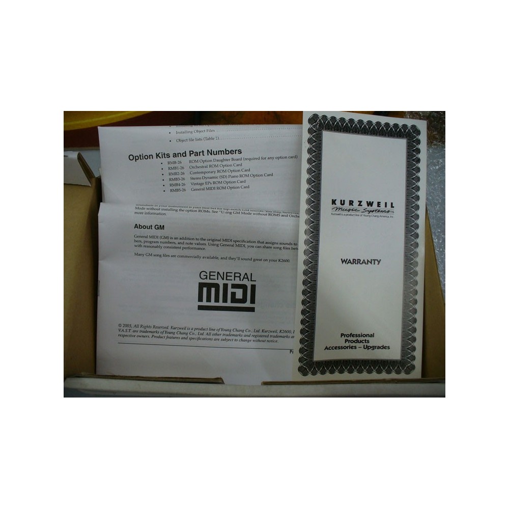 Kurzweil RMB5-26 General MIDI expansion NOS