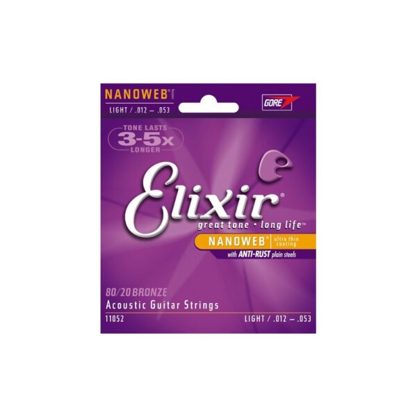 Elixir Acoustic Guitar Strings 12-53 Bronze 11052