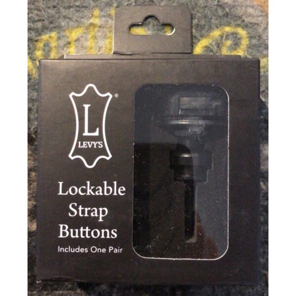 Levy's Lockable Guitar Strap Buttons Nickel Matte Black