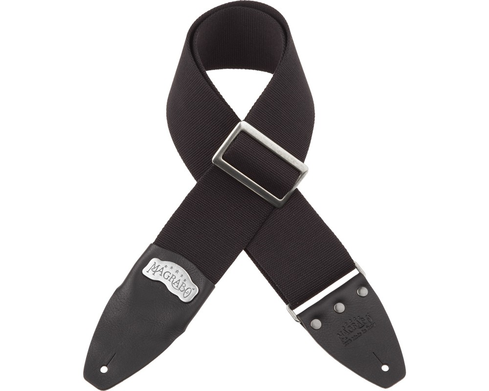 Magrabò 243.201M Stripe SC Cotton Nero 8 cm terminali Core Nero fibbia Recta Argento