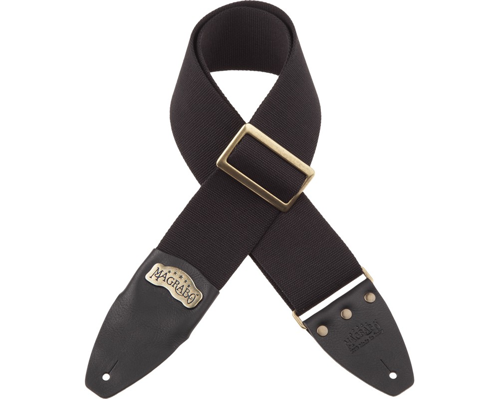 Magrabò 243.202M Stripe SC Cotton Nero 8 cm terminali Core Nero fibbia Recta Ottone