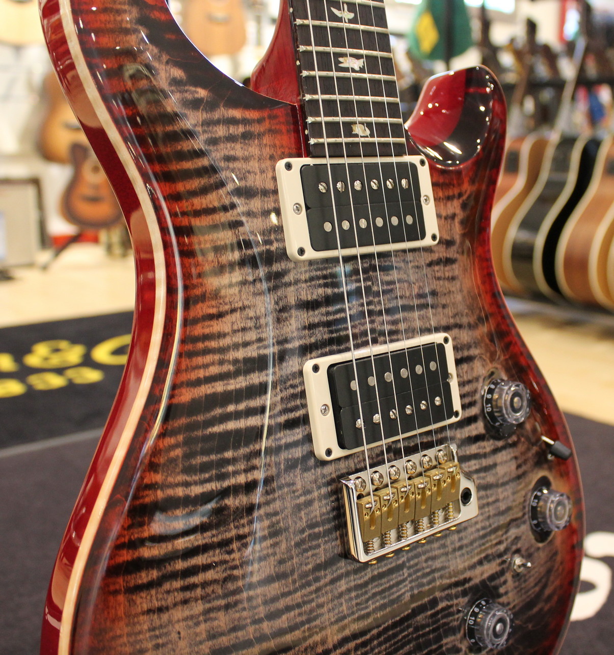 Paul Reed Smith Custom 24 Charcoal Cherry Burst Thin Piezo - immagine 3