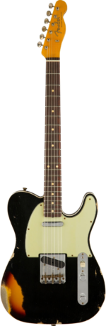 Fender 1960 Telecaster Custom Heavy Relic Aged Black over Chocolate 3-Color Sunburst