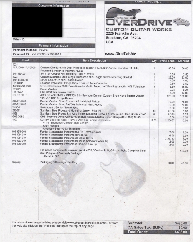 Fender Stratocaster American Standard Gilmour Mod USATO cod. 21822 - immagine 16