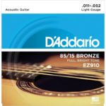 D'Addario EZ910 Light Acoustic Guitar Strings 11/52