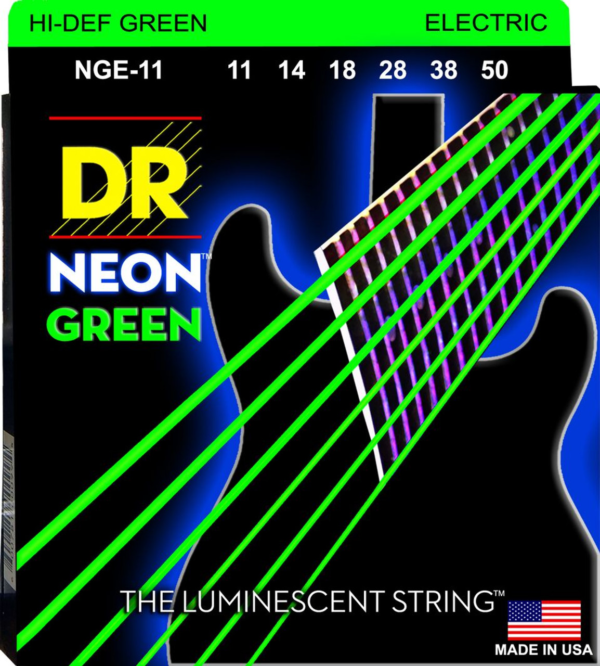 DR NGE-11 Electric Guitar Strings 11/50 Green Neon