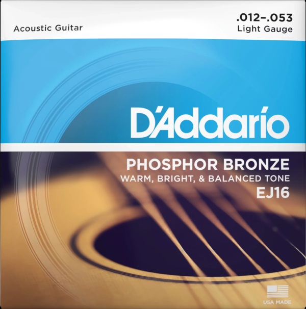 D'addario EJ16 Phosphor Bronze Light 12/53