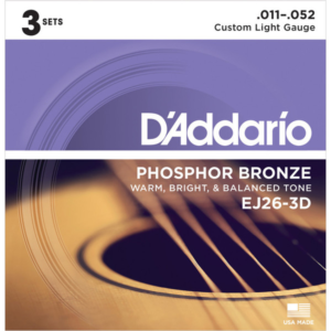 D'addario EJ26 Phosphor Bronze Custom Light 11/52