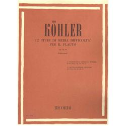 Kohler 12 Studi di Media Difficoltà Per Flauto Op.33 II ER2793