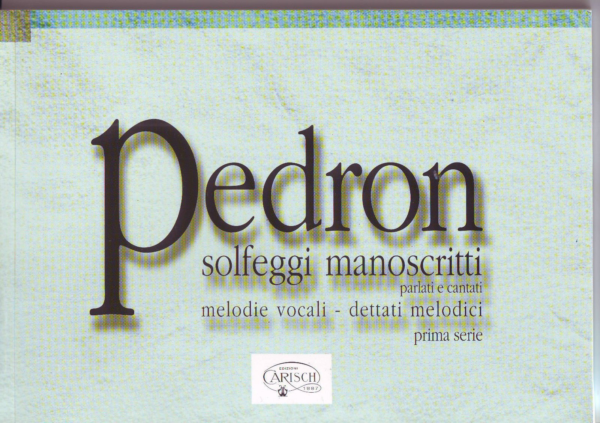 Pedron Solfeggi Manoscritti Prima Serie MK93