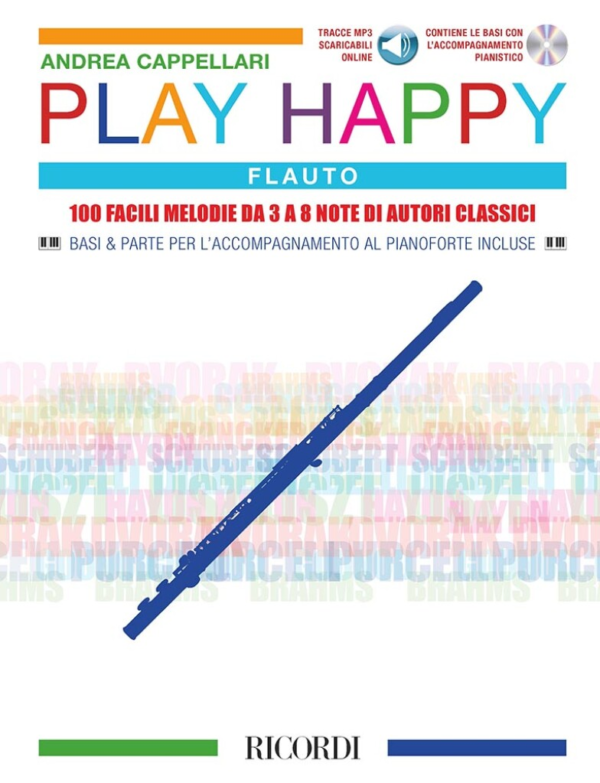Play Happy Flauto A.Cappellari ER3059 + CD + Tracce MP3