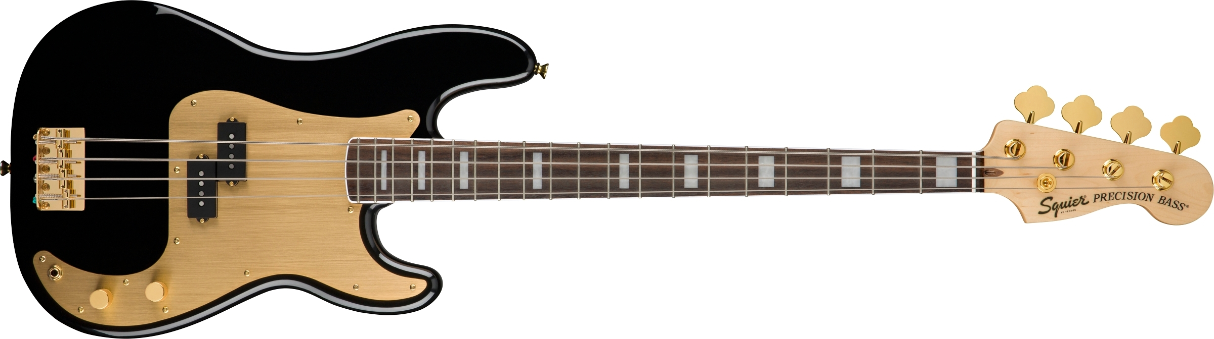 Squier 40th Anniversary Precision Bass Gold Edition Black
