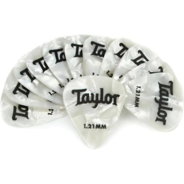 Taylor 80715 Celluloid 351 Picks White Pearl 1.21