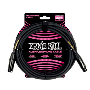 Ernie Ball 6388 Cavo Microfonico PVC nero 6 m