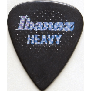 Ibanez Guitar Pick BPS17HR-BK, 6-pack heavy rubber Grip Wizard,black