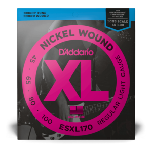 D'Addario ESXL117 Nickel Wound Bass Light 45-100 Double Ball End Long Scale