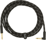 Fender Deluxe Series Tweed Instrument Cables 10ft STR/ANG Black Tweed
