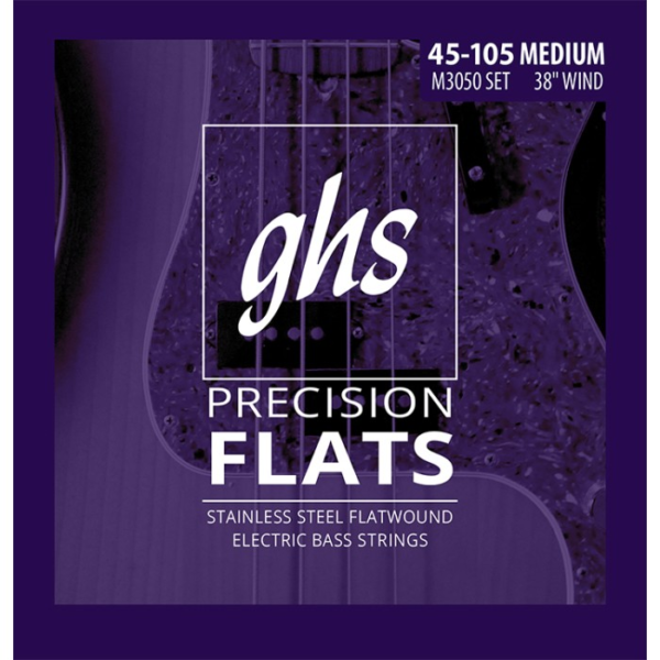 GHS M3050 Precision Flatwound 45-105 Medium