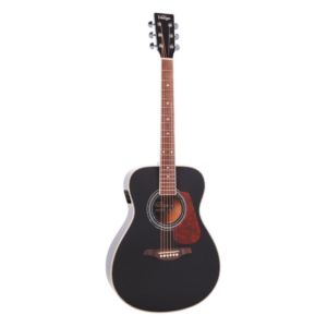 Vintage VE330 Electro-Acoustic Folk Guitar Black