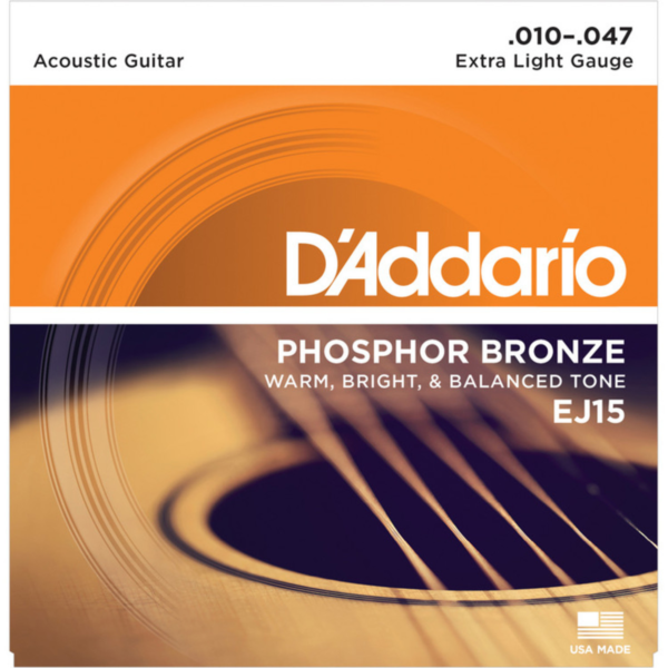 D'addario EJ15 Phosphor Bronze Extra Light 10/47