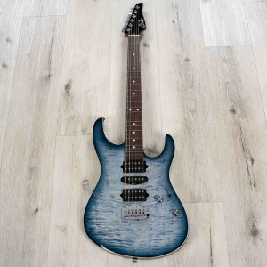 Suhr Modern Plus Electric Guitar Flamed Maple Faded Blue Whale Trans Burst