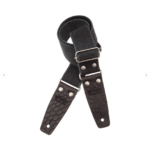 Magrabò 230.254M Stripe SC Entry Olded Nero 5 cm terminali Embossed Cocco Pros Nero fibbia Argento Antico