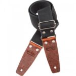 Magrabò 230.255M Stripe SC Entry Olded Nero 5 cm terminali Embossed Cocco Pros Marrone fibbia Argento Antico