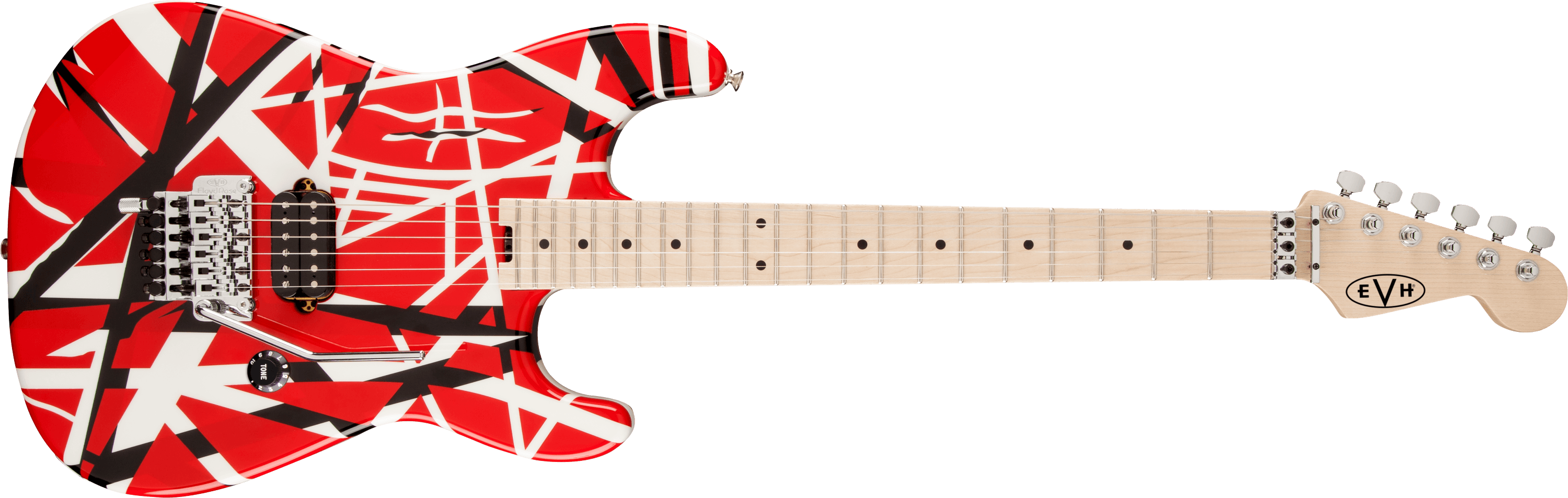 EVH Striped Series Red with Black Stripes