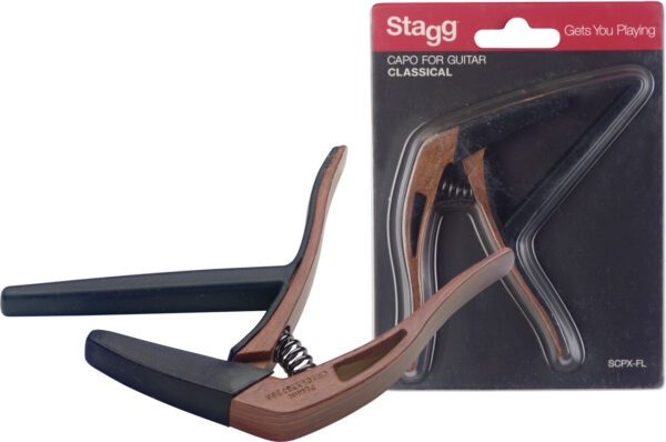 Stagg SCPX-CU DKWOOD Flat Trigger Capo