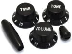 Allparts Black Knob Set for Stratocaster PK-0178-023