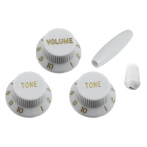 Allparts White Knob Set for Stratocaster PK-0178-025