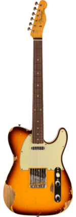 Fender 1960 Telecaster Custom Heavy Relic Super Faded Aged Chocolate 3-Color Sunburst