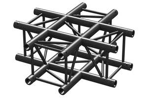 P30-C41 Truss 4 way X-junction BLK