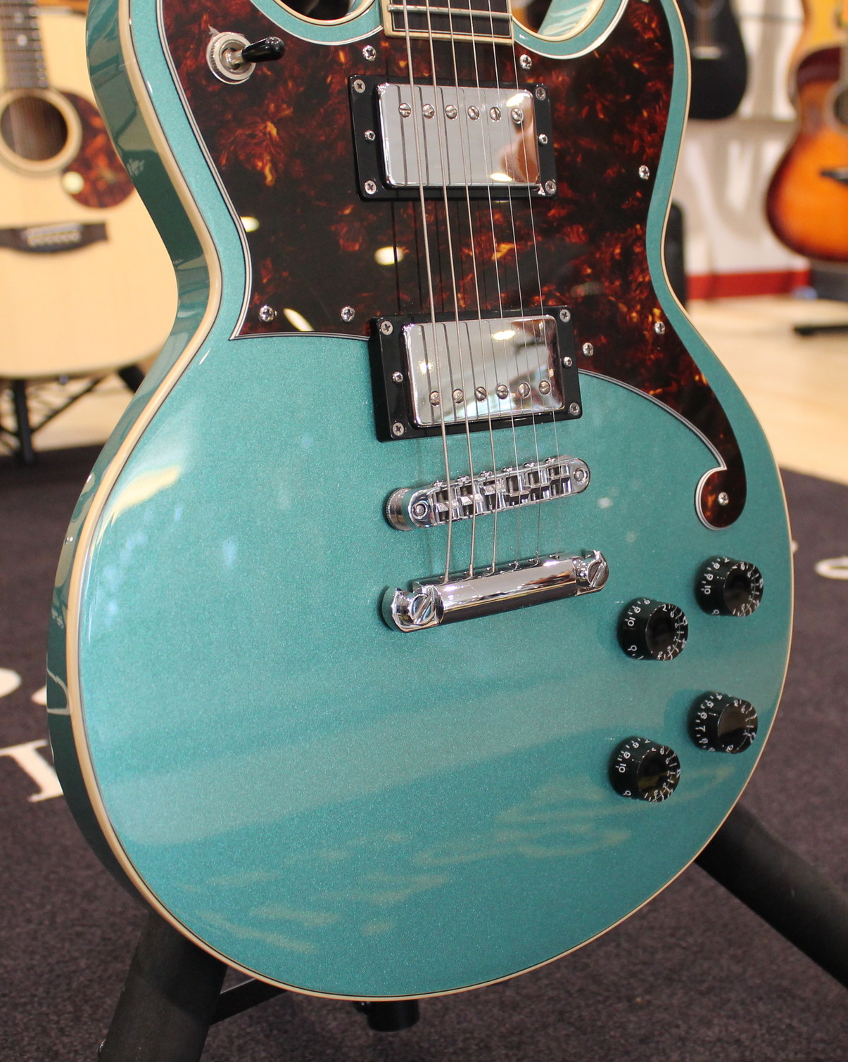 D'Angelico Brighton Premier Double Cut Ice Blue USATO cod. 43125 - immagine 3