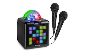 KAR15B Karaoke Sp.2Mic.BT.LED Batt Bl