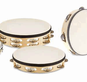 EasyPlay ST710 Tamburello In Legno 25cm Con Piattini