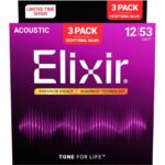 Elixir 16569 3-PACK Acoustic Phosphor Bronze NANOWEB
