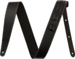 Fender 2" Essentials Leather Straps Black
