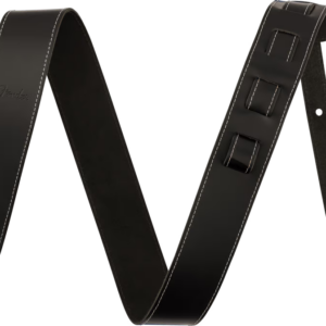Fender 2" Essentials Leather Straps Black