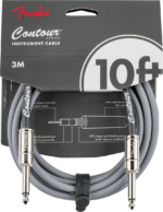 Fender Contour Series Instrument Cables 10 ft (Str/Str) Inca Silver